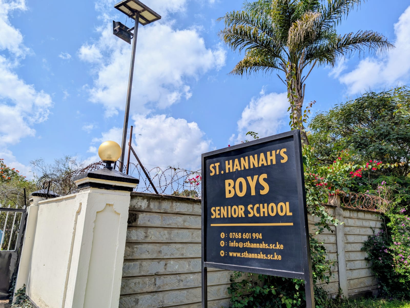 Boys at St. Hannah's Senior School